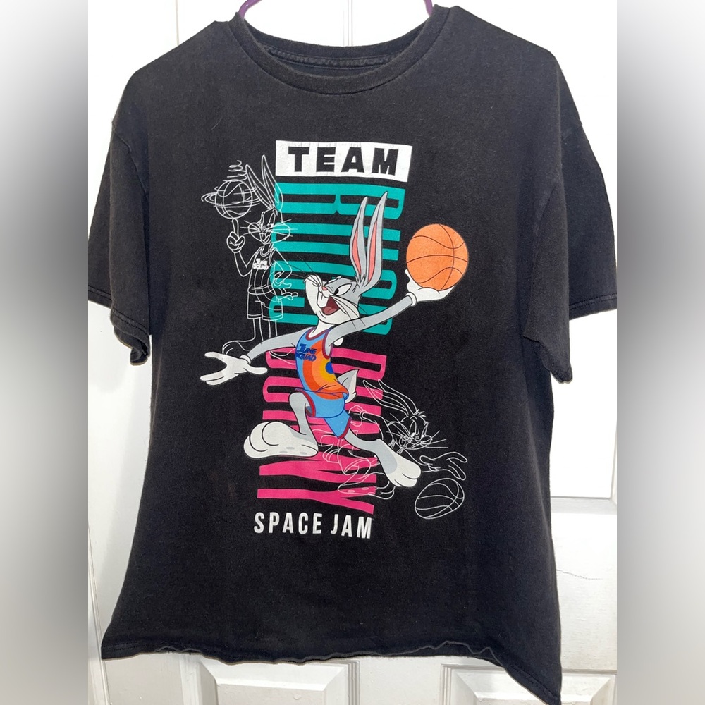 Space Jam Black Graphic Tee - Short Sleeve